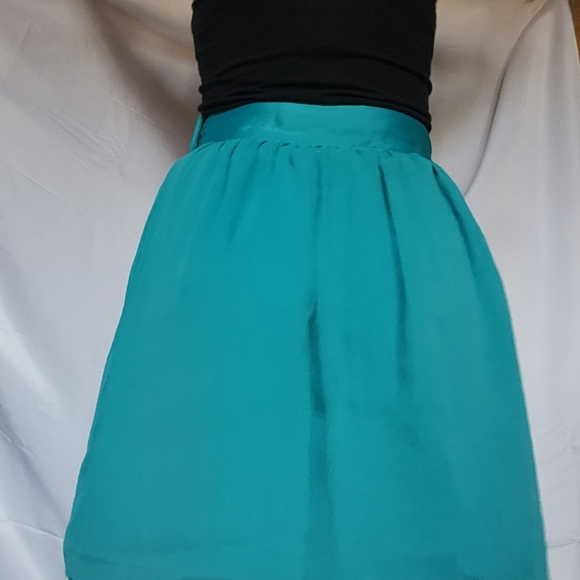 flowers turquoise skirt size s - Picture 4 of 6